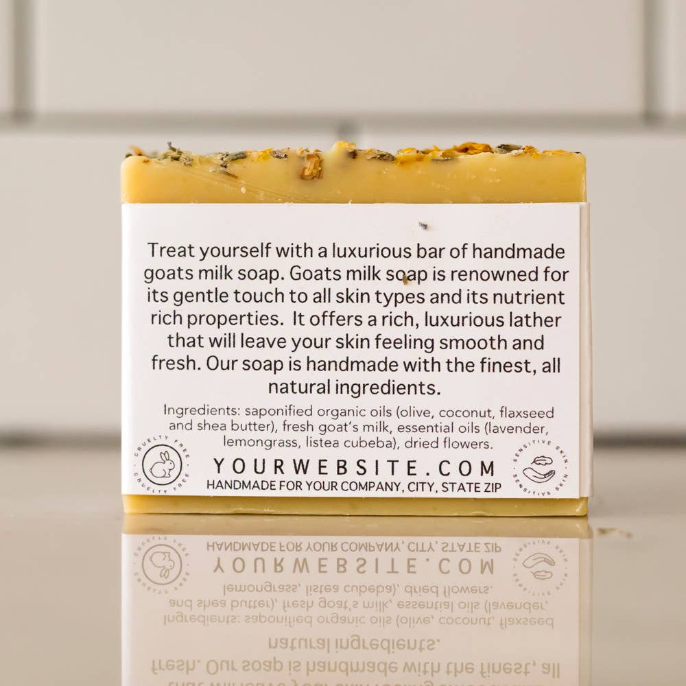 Private Label Goats Milk Soap Style 2 - with your logo!
